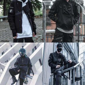 urban techwear 'warrior' jacket   sleek & dynamic design 4848