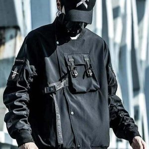 urban techwear 'warrior' jacket   sleek & dynamic design 8757