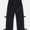urban washed jeans with irregular zip up   sleek & edgy 3940