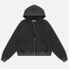 urban washed zip hoodie   sleek & trendy streetwear 7080