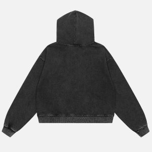 urban washed zip hoodie   sleek & trendy streetwear 7478