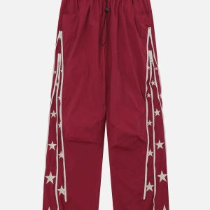 urban zip embellished baggy pants sleek & trendy fit 2308