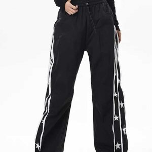 urban zip embellished baggy pants sleek & trendy fit 4225