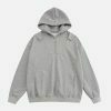 urban zip up hoodie sleek design & thickened comfort 2340