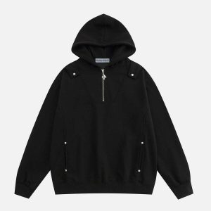 urban zip up hoodie sleek design & thickened comfort 3539