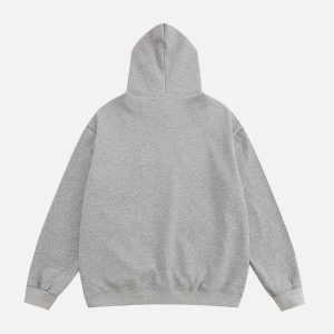 urban zip up hoodie sleek design & thickened comfort 4104