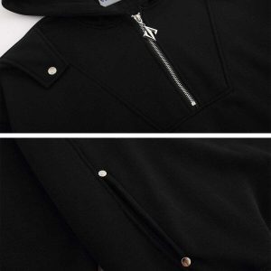 urban zip up hoodie sleek design & thickened comfort 6647