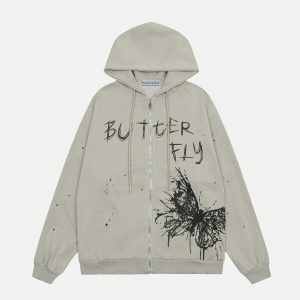vibrant butterfly hoodie streetwear essential 7922