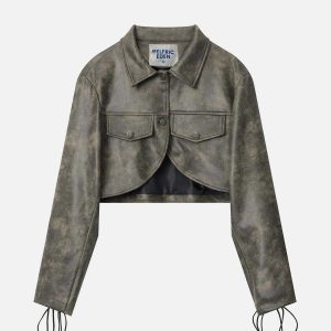 vibrant camouflage faux leather jacket urban streetwear 1018