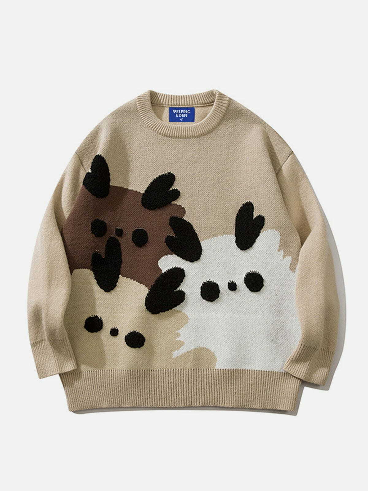 vibrant cartoon animal sweater urban fashion statement 6903