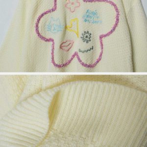 vibrant cartoon embroidery sweater urban chic 4553