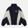 vibrant color block patchwork coat   edgy & retro streetwear 5738