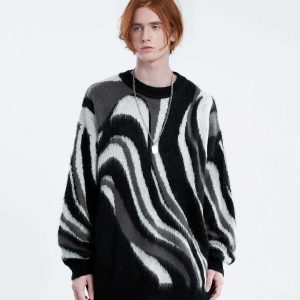 vibrant color block stripe sweater   youthful urban chic 1793