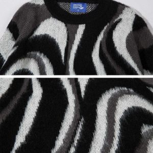 vibrant color block stripe sweater   youthful urban chic 5954
