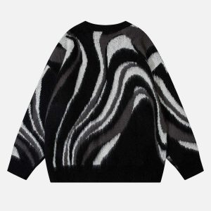 vibrant color block stripe sweater   youthful urban chic 8938