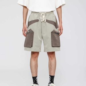 vibrant colorblock cargo shorts with large pockets 2810