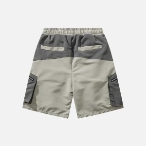 vibrant colorblock cargo shorts with large pockets 5440