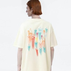vibrant colorful meteor tee   youthful urban style 7381