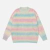 vibrant contrast rainbow sweater youthful streetwear icon 6427