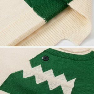 vibrant dinosaur sweater urban streetwear 2591
