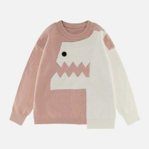 vibrant dinosaur sweater urban streetwear 6267