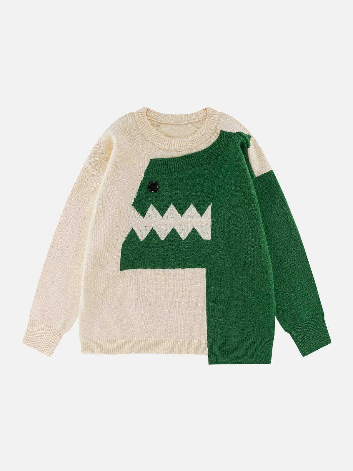 vibrant dinosaur sweater urban streetwear 8147