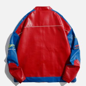 vibrant embroidered moto jacket streetwear essential 4068