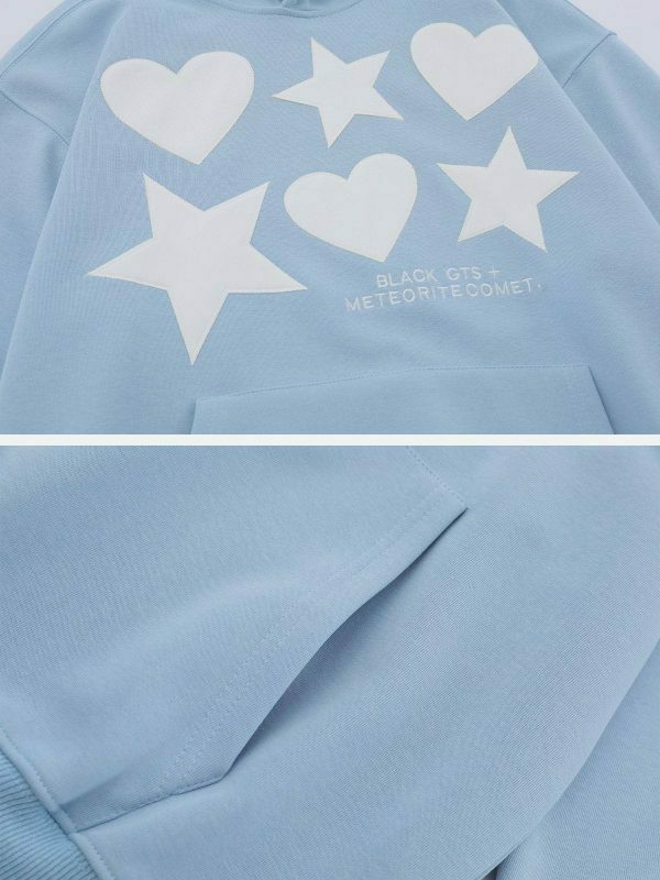 vibrant embroidered star hoodie 1686