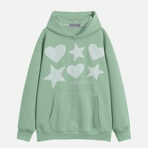 vibrant embroidered star hoodie 6385
