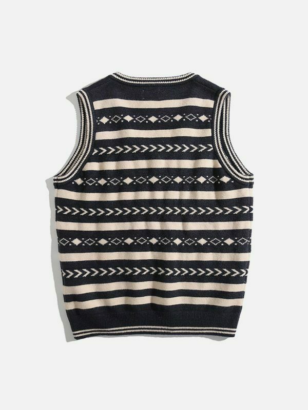 vibrant embroidered sweater vest urban statement 6628