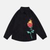 vibrant flame rose shirt longsleeve & youthful appeal 5193