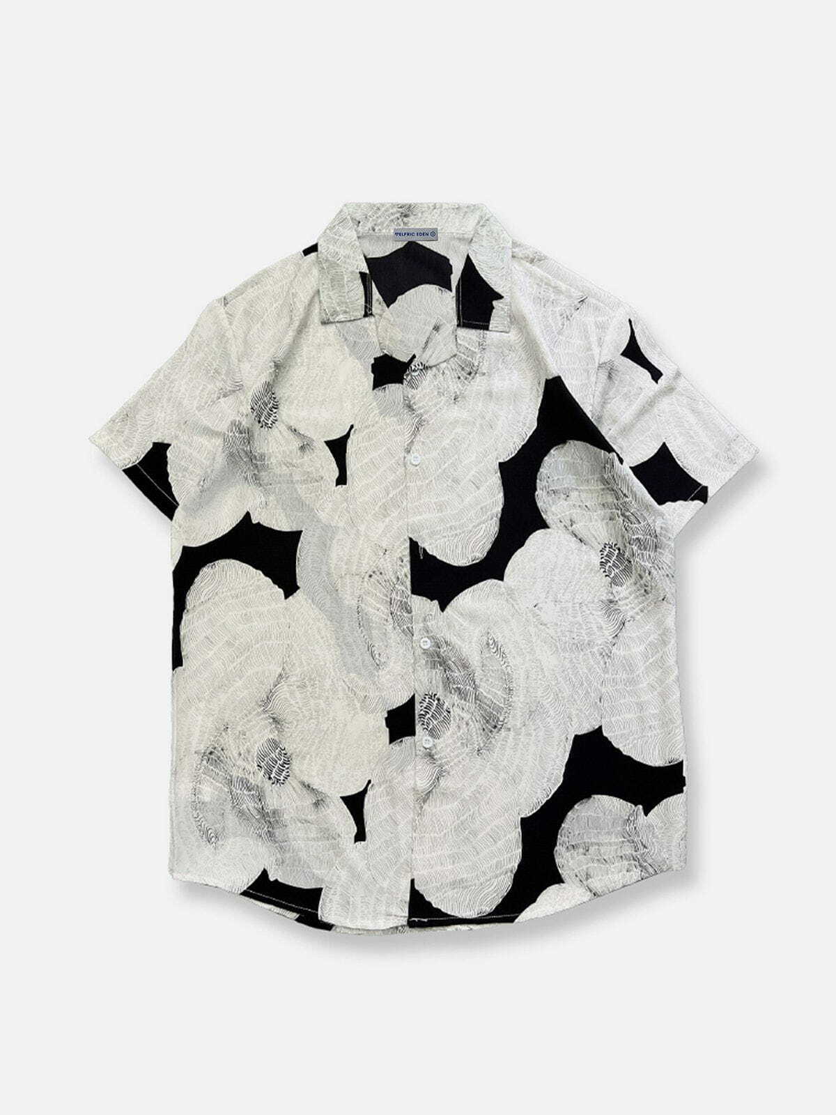 vibrant flower print shirt   youthful & trendy streetwear 5313