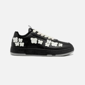 vibrant fluorescent butterfly skate shoes   y2k streetwear 4878
