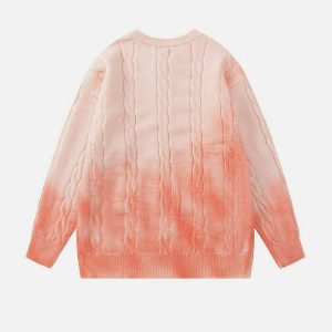 vibrant gradient color button sweater 5468