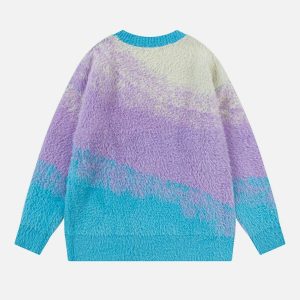 vibrant gradient sweater edgy & retro streetwear 4168