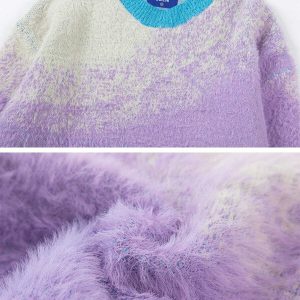 vibrant gradient sweater edgy & retro streetwear 7446