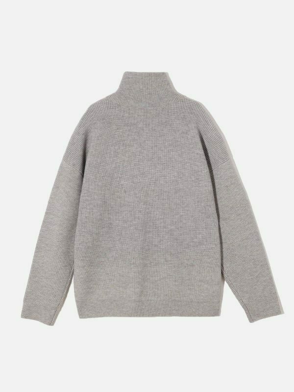 vibrant half zip turtleneck sweater urban chic 8591