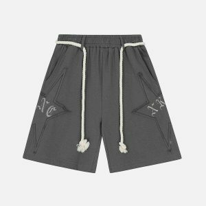 vibrant hemp rope belt shorts 3821
