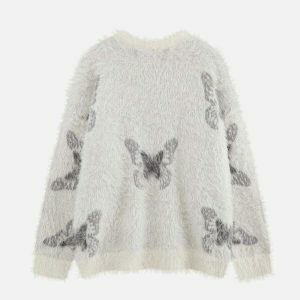 vibrant jacquard butterfly sweater youthful & trending 1225