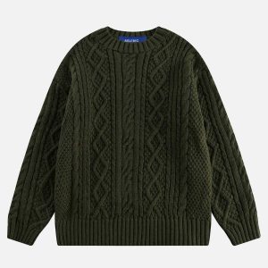 vibrant knit sweater urban streetwear 5089