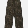 vibrant leopard print jeans   y2k streetwear icon 8766