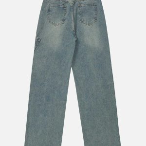 vibrant long belt jeans edgy & retro streetwear 6967