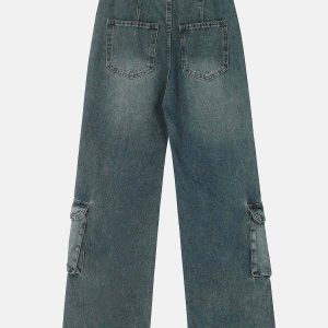 vibrant multi pocket jeans 1114