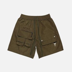 vibrant multi pocket shorts 1912