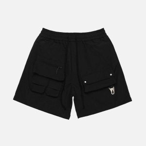 vibrant multi pocket shorts 7026