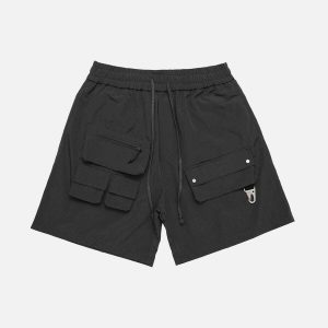 vibrant multi pocket shorts 7756