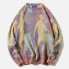 vibrant neon color block sweater   y2k streetwear icon 4405