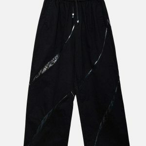 vibrant patchwork baggy pants   y2k streetwear 4364