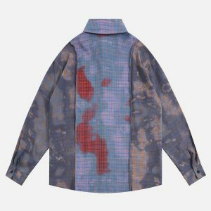 vibrant patchwork tie dye shirt urban fashion trend 6242