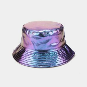 vibrant pu laser hat multicolor & youthful streetwear 1476